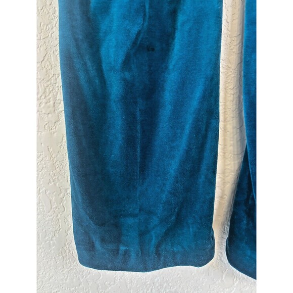Rebecca Malone Velour Teal Full Zip Tracksuit Set - Size Medium - Picture 8 of 9